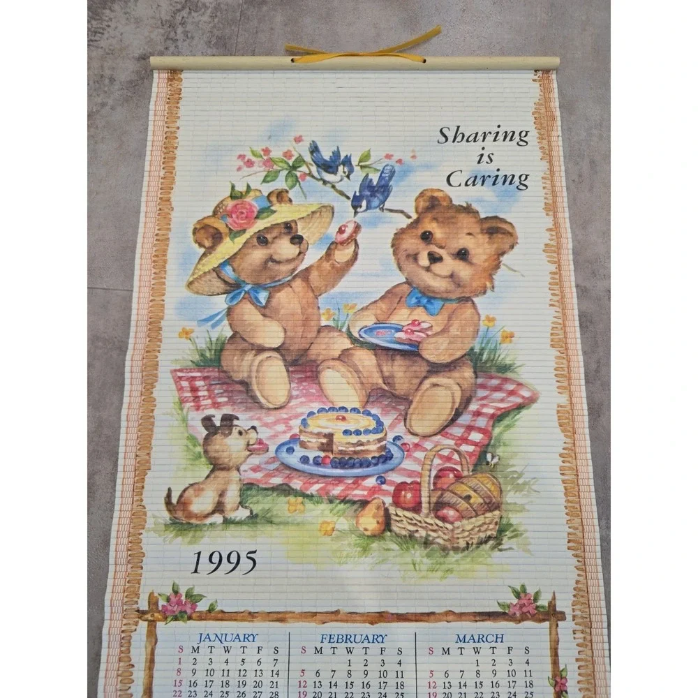 Vintage Scroll Calendar 1995/96 Bears 